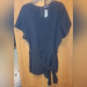 Women's size 26 Lane Bryant the illusion collection black blouse